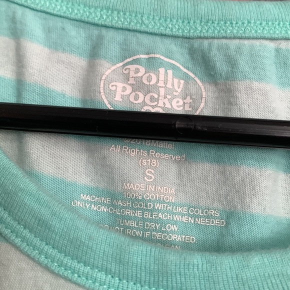 Polly Pocket Striped Crop Tee w/ Pocket - Picture 2 of 5